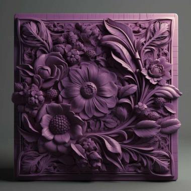 Patterns and decorations stl purple 4 3d model